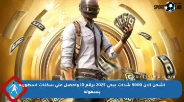 اشحن الآن 5000 شدات ببجي 2025 برقم ID واحصل على سكنات أسطورية بسهولة